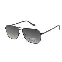 Fashion Retro Double Bridge Transparent Silicone Nose Pad UV400 Polarized Vintage Metal Sunglasses